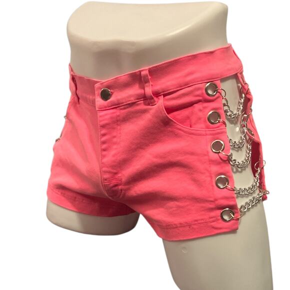 Andrew Christian Chain Shorts Hot Pink 32" Waist 2" Inseam - Picture 3 of 10